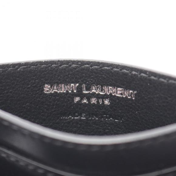 SAINT LAURENT Black Leather Card Holder - Picture 4 of 4